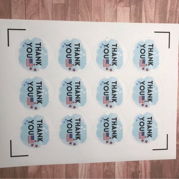 24 thank you patriotic American flag stickers size 2.10” - Picture 9 of 9
